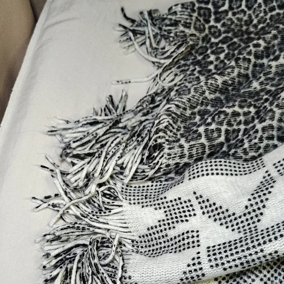 Michael Kors Monochrome Animal Print Scarf - Picture 3 of 9